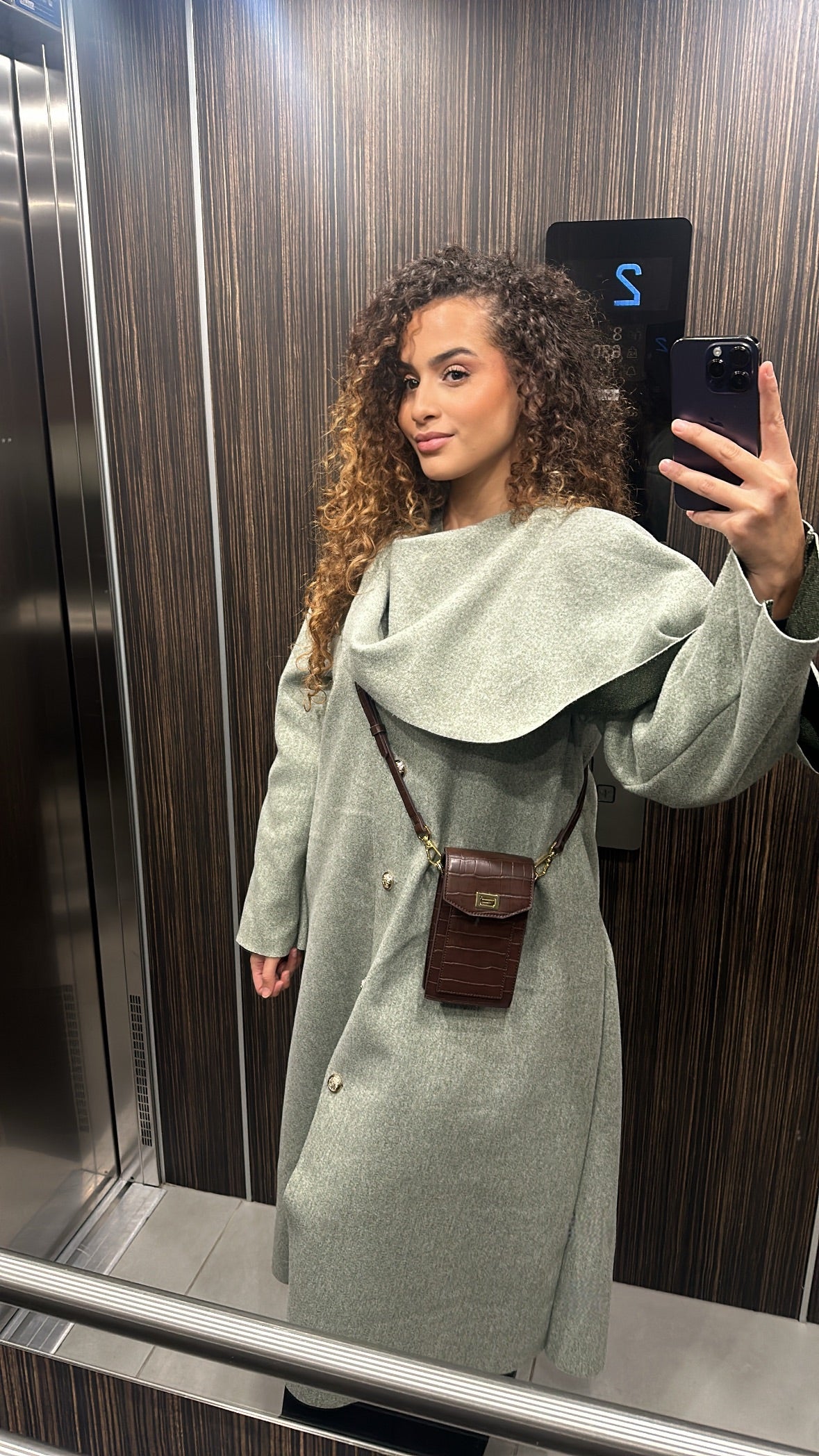 Manteau cape vert d’eau