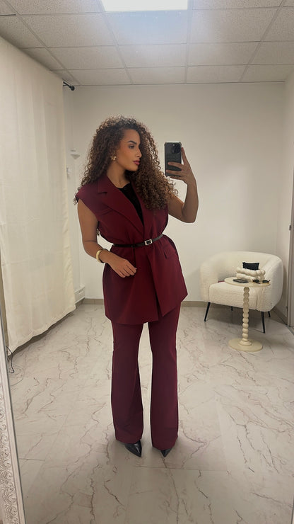 Ensemble blazer bordeaux