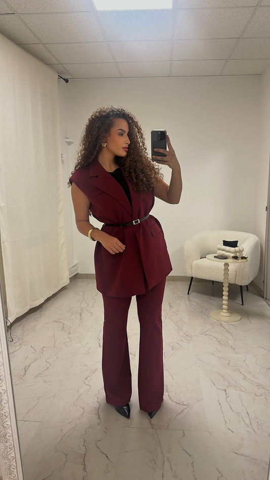Ensemble blazer bordeaux