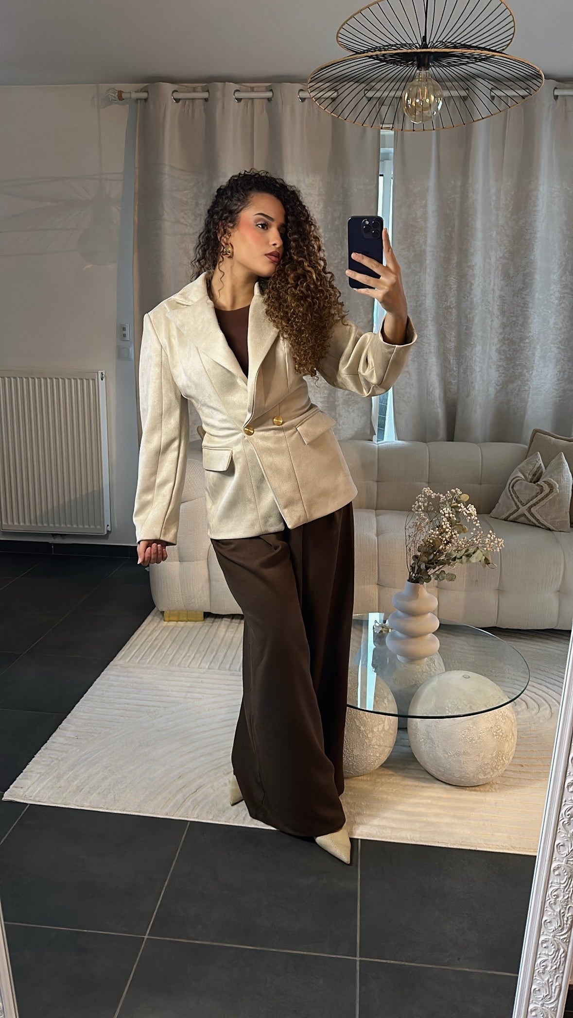 Blazer structuré beige