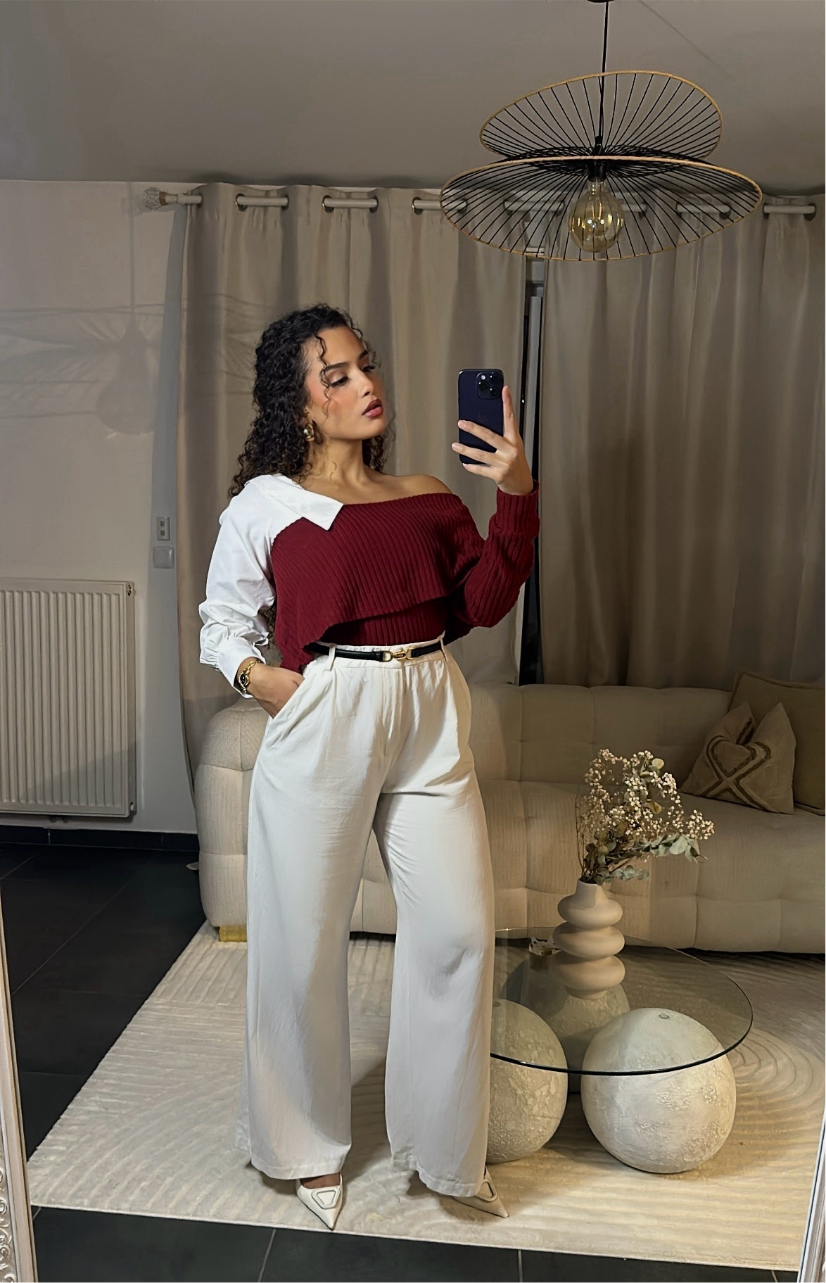 Haut mi-chemise mi-pull