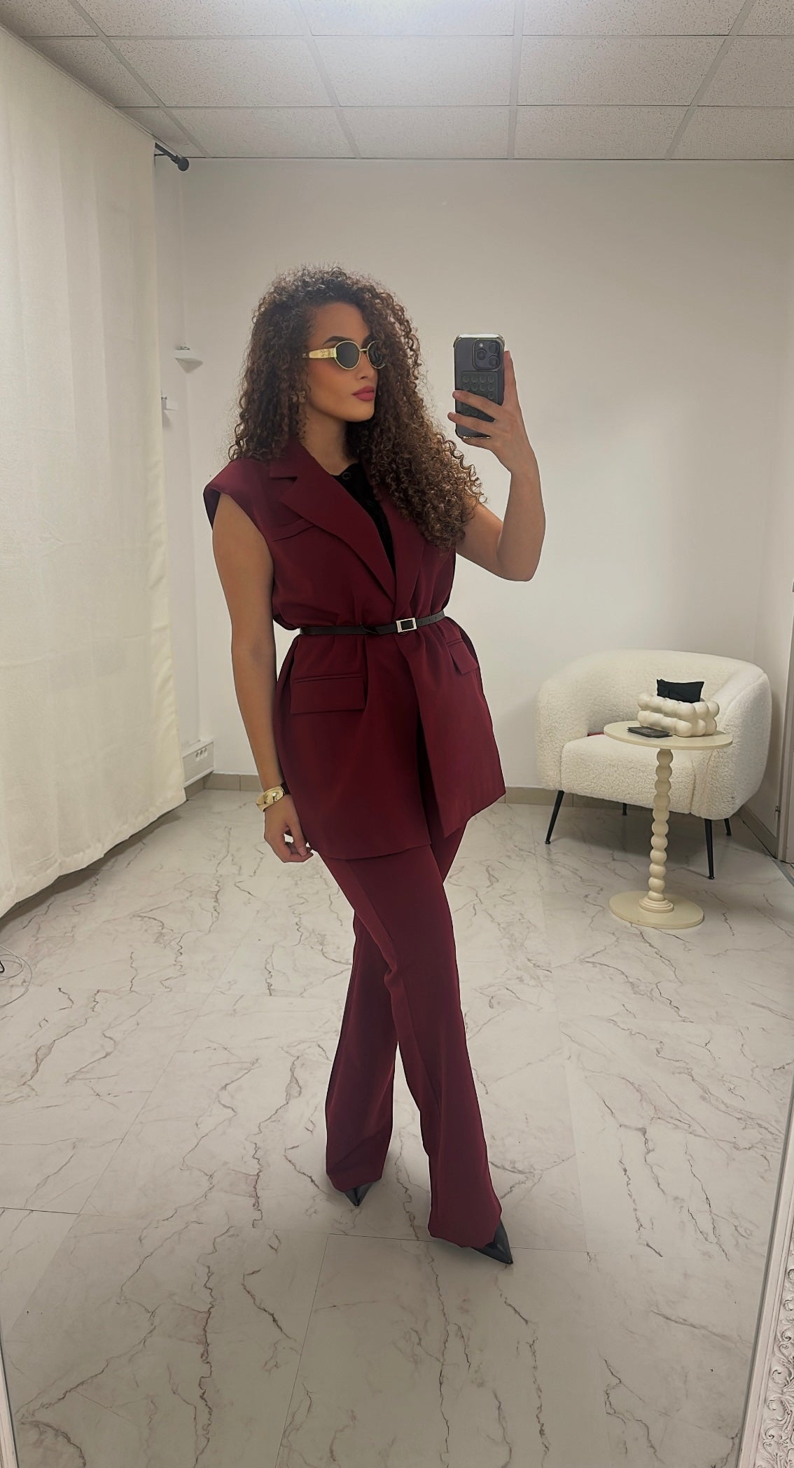 Ensemble blazer bordeaux