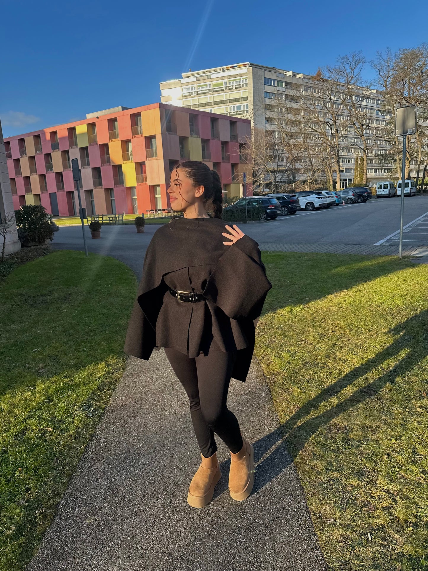 Gilet avec écharpe intégrée