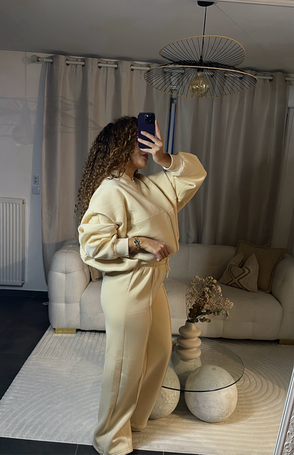 Ensemble jogging beige