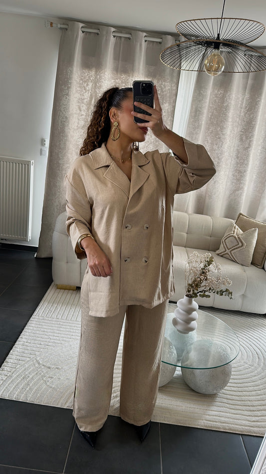 Ensemble blazer beige